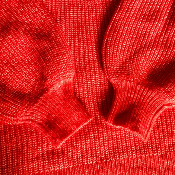 🆕 ASOS V-Neck Cozy Sweater with Balloon Sleeves in Red (NWOT) - Picture 7 of 7